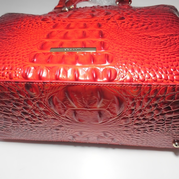 ❤️NWT BRAHMIN RADIANT RED LARGE DUXBURY GENUINE LEATHER DURABLE XBODY HANDBAG! - Picture 6 of 11